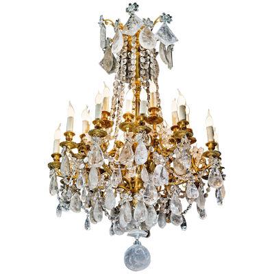 Rock Crystal Louis the XVI th Style Chandelier.