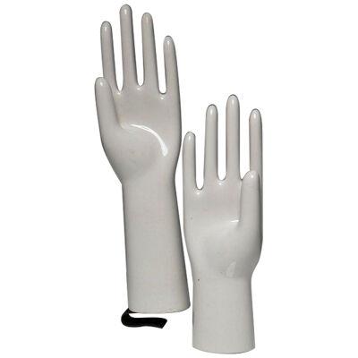 Pair of Porcelain Glove Molds