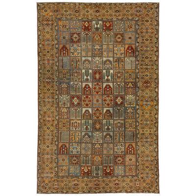 1910s Antique Persian Bakhtiari Wool Rug With Allover Multicolor Motif