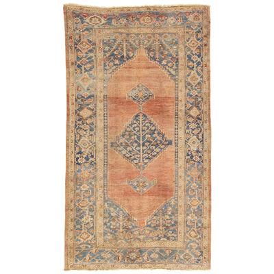 1900's Room-sized wool rug Rustic Antique Bidjar Design with Medallion Motif