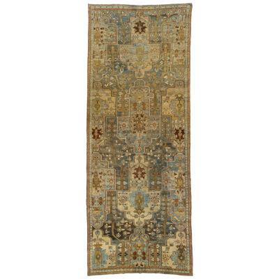 Allover Handmade Antique Persian Malayer Wool Rug From the 1920s In Blue
