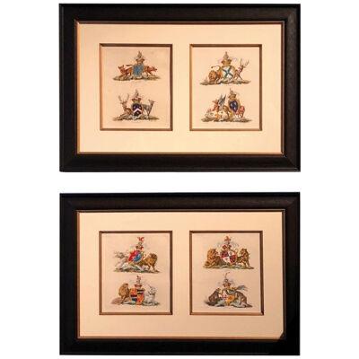 Pair Of Late 18th Century Heraldic Prints By Charles Catton	