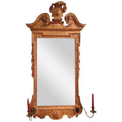 An early 18th Century George II period gilt gesso Mirror.