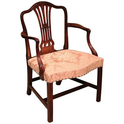 A George III period mahogany armchair