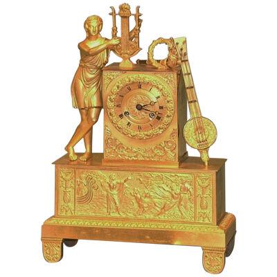 Early 19th Century French ormolu Clock with Orpheus.