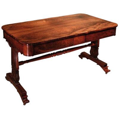 19th Century Regency period rosewood Writing Table.