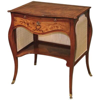 A late 18th Century ‘French Hepplewhite’ figured mahogany Ladies Writing Table.