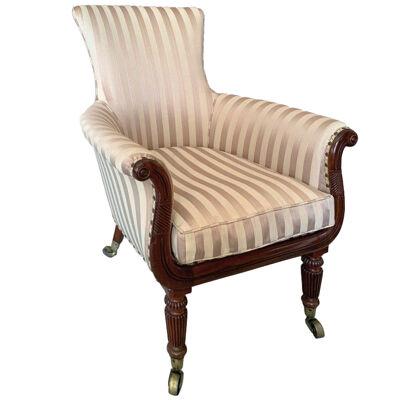 19th Century Regency period Mahogany Lyre Front Gillows Tub Chair