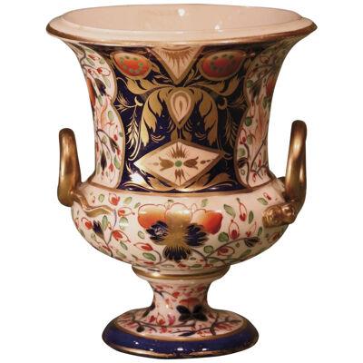 A 19th Century ‘Imari’ pattern Derby porcelain campana-shaped Vase.