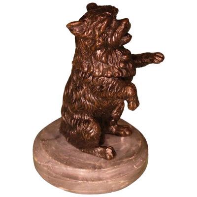 A 19th Century bronze Dog Inkwell