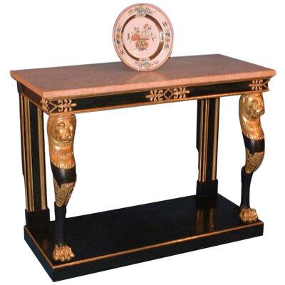 Antique Regency period painted and gilt Console Table.