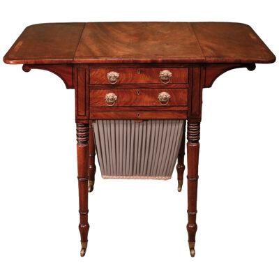 A Regency period mahogany work table