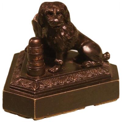19th Century model of a seated Spaniel