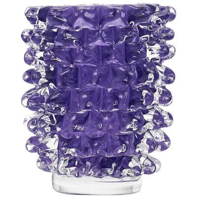 Purple Murano Glass Rostrate Vase