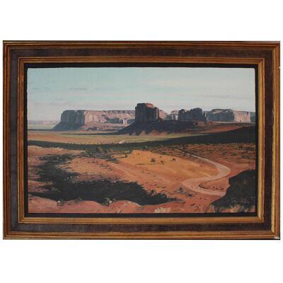 David Caton "Elephant Butte - Monument Valley" Landscape Painting 1970s