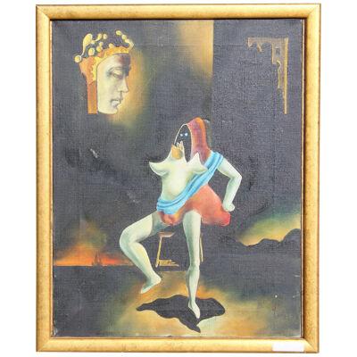 1960s "Yo Dice" Surrealist Abstract Painting