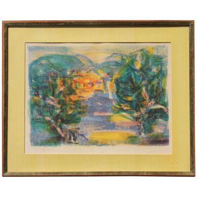 Mid Century French Impressionist Landscape Lithograph Edition 30 of 275
