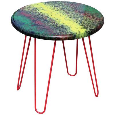 Stephen Alaniz Contemporary Colorful Abstract Side Table