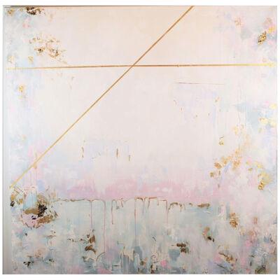 Early 21st Century "A Conscious Fog" Pink and Light Blue Toned with Gold Leaf