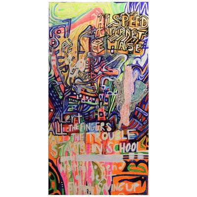 2016 "Zero Absences"Abstract and Text Art Acrylic Painting by Michael Abramowitz