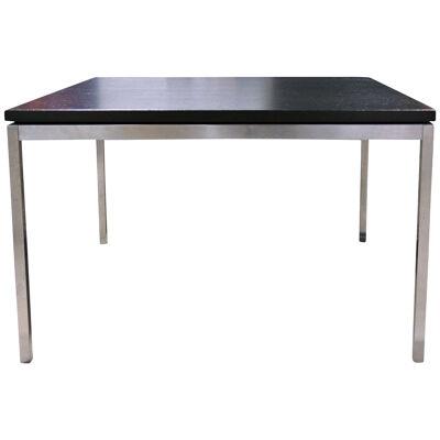 Black Stained Oak Chrome Florence Knoll Mid-Century Modern Side or Coffee Table