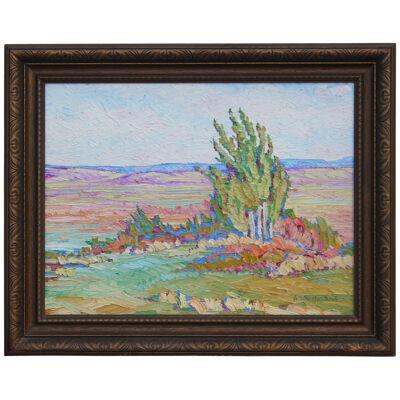 Dolores Gaston Runbeck "Fresh Pastel" Textured Colored Landscape Oil Painting