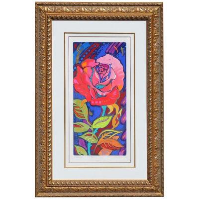 Simon Bull "Dream" Colorful Rose Monotype Print Edition 112 of 350 2012