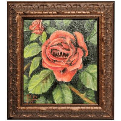 Henry David Potwin “Hungry Rose” Flower with Teeth Still Life Painting 2006
