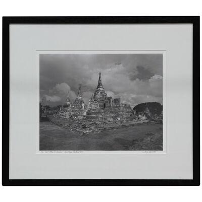 "Wat Phra Si Sanphet" Thailand's Old Royal Palace Black and White Photograph 200