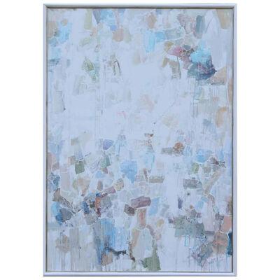 Peter Wu “Joyous Prayer” Large Abstract Pastel Contemporary Color Block Painting