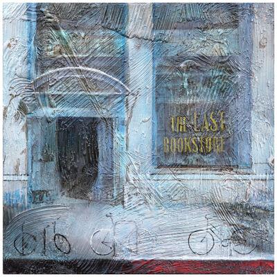 Contemporary Abstract Impasto Landscape Painting of The Last Bookstore, CA	