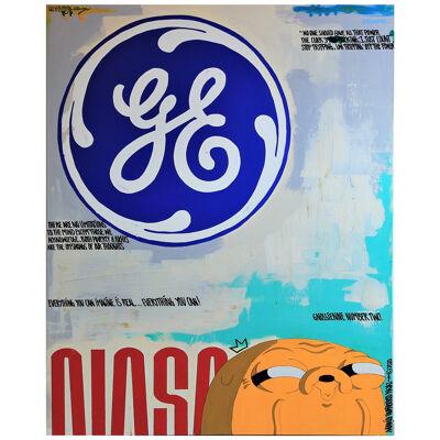 “Gnosienne” Light Toned Abstract Contemporary Adventure Time Pop Art Painting