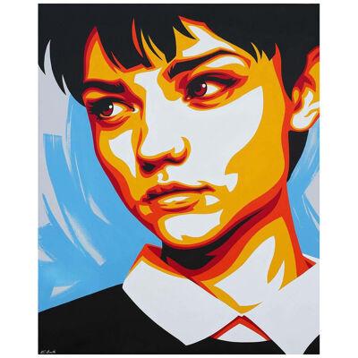 Contemporary Pop Art Style Expressionist Vectorized Portrait Painting