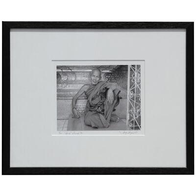 Tony Argento "Monk" Rangoon, Burma Black and White Figurative Photograph 1999