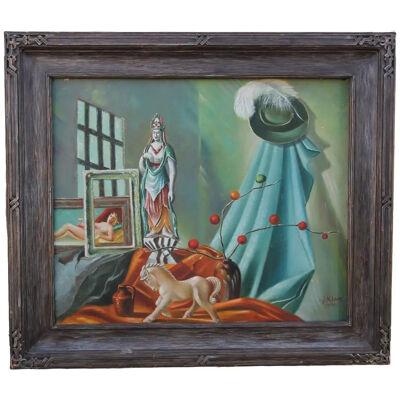 Dr. Joseph Klein Naturalistic Still Life Painting in a Newcomb Macklin Frame 194