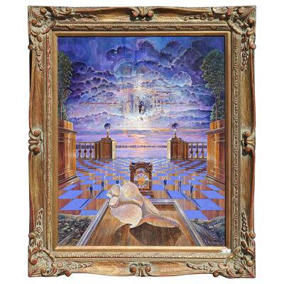 1979 “Beyond the Common Technology” Surrealist Acrylic Painting by John Stephens