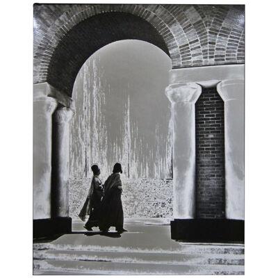 1960s "Waterfall Galleria" Black and White Figurative Landscape Photography