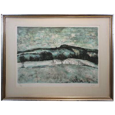 Late 20th Century Blue Toned Mountainous Winter Landscape Edition 160 of 215