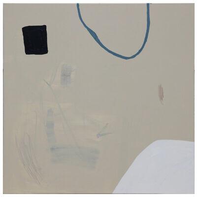 “Balancing Act” Cream Toned Contemporary Abstract Mixed Media Painting