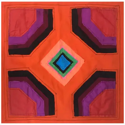 1970s "Geometric" Modern Warm Tonal Tapestry