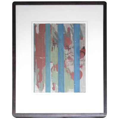 Abstract Linear Painting in Blue, Green and Red 1990s