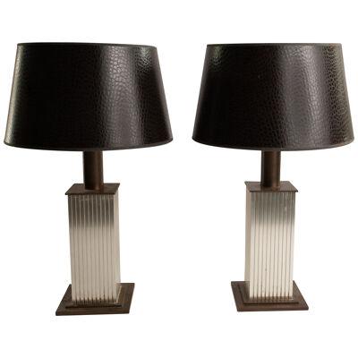 A Pair French of Mid Century Lamps