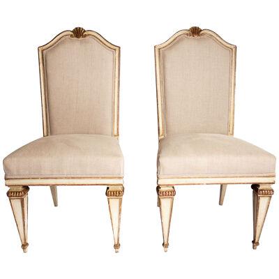 A Set of Six French Late 19th Century Dining Chairs