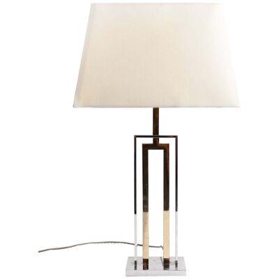 A Willy Rizzo  Brass & Chrome Table Lamp