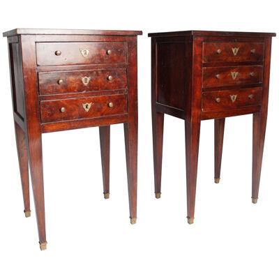 A Pair of French 19th Century Bedside Tables