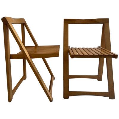 A Pair of Italian 1960s Folding Chairs by Aldo Jacober