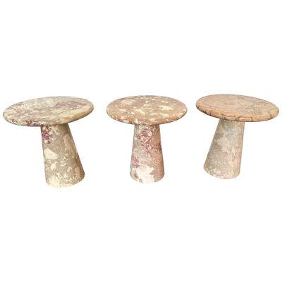 Mid-Century Pink Marble Table, Italy, 1980s