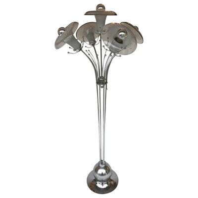 Floor Lamp Flower Murano Glass and Metal, Italy, 1970s