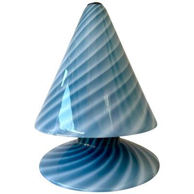 Blue Spiral Murano Glass Lamp by La Murrina, Italy, 1970s