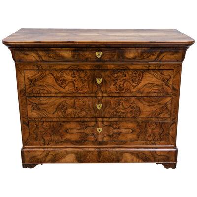 19th Century French Louis Philippe Walnut Commode of Period
